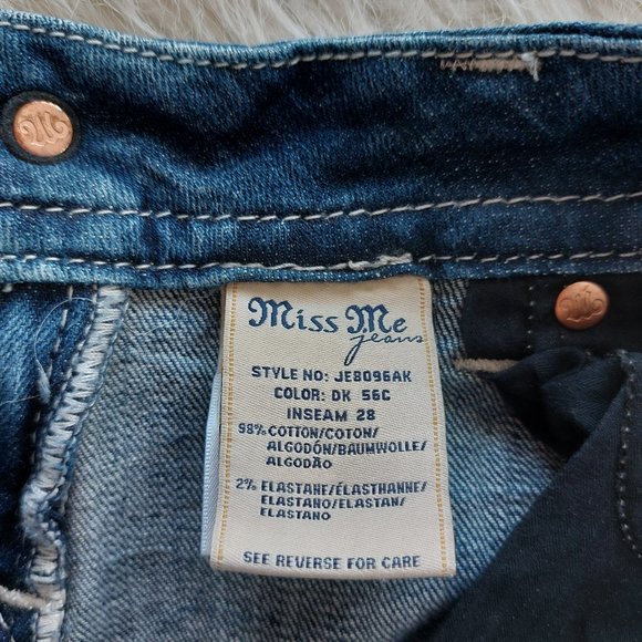 Miss Me Jeans Women's JE8096AK Ankle Skinny Distressed Low Rise Denim Jeans 26 - Picture 7 of 12